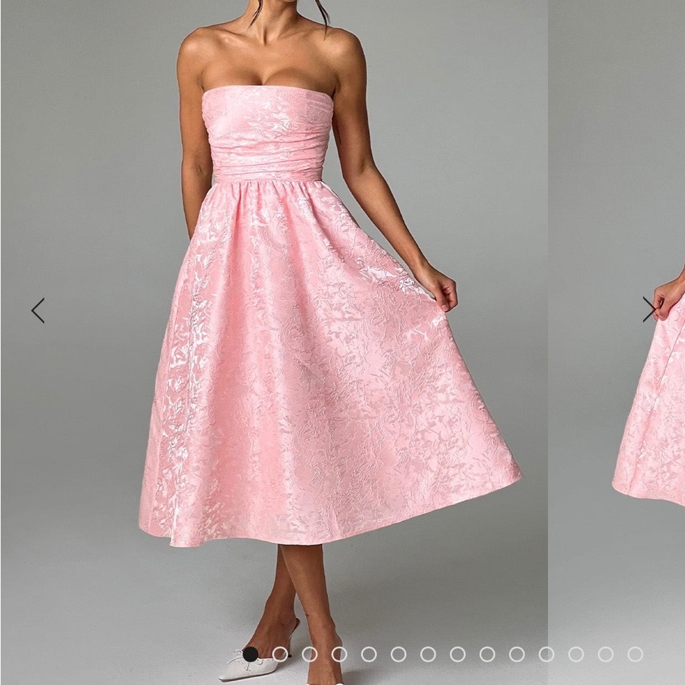 💕Nwt Babyboo | Saoirse Midi Dress In Colour Blush Size S💕